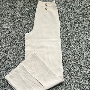 SHEIN cream colored ultra high waisted trouser pants